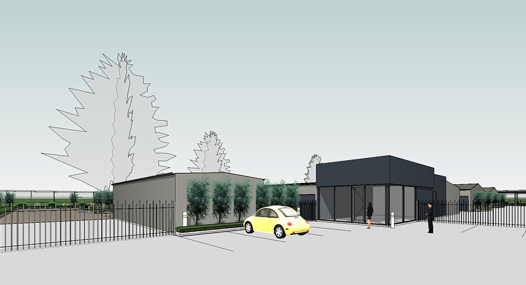 self storage facility mockup