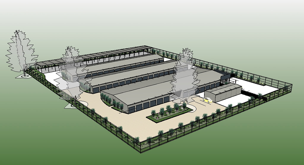 self storage facility mockup