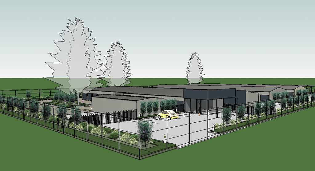 self storage facility mockup