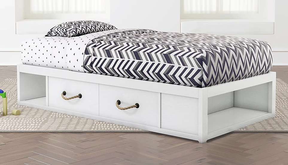 white storage bed
