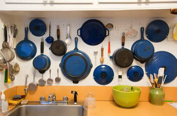 hanging pots and pans