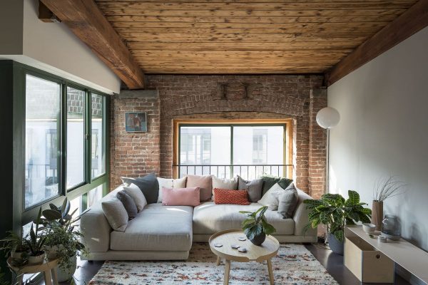 interior design with brick